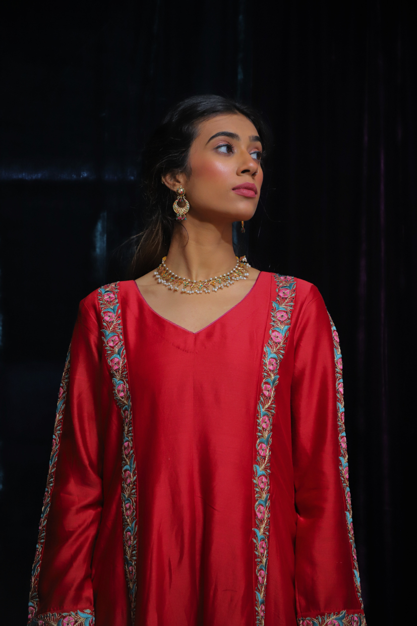 Naseem Kurta Set (RED)