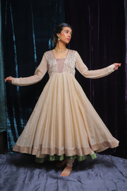 Nazma Anarkali Set (FAWN)